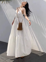 Tea Break French First Love White Slip Dress Women's Summer 2024 New Resort Style High-end Temperament Long Skirt